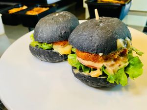 Vegan burgers at Grow Vegan in Koh Samui