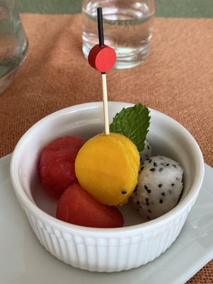 free dessert😄 at Grow Vegan in Koh Samui