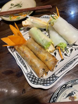 Vegan spring rolls - Met, Hanoi  at Met Vietnamese Restaurant in Hanoi