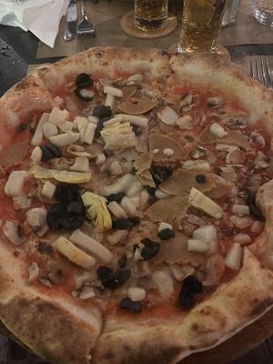 Capricciosa vegan   at L'Osteria Pizza e Cucina in Jimbaran