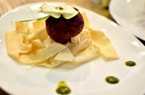 Beetroot ice cream at REfresh in Moscow