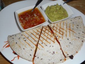 quesadilla without cheese ... super delicious and healthy! at REfresh in Moscow