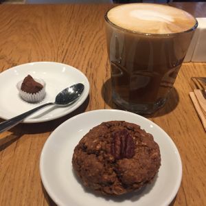 Cookie and coffee at REfresh in Moscow