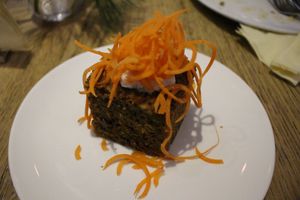 Carrot cake at REfresh in Moscow