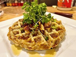 Coral tooth waffle at Union City Farm in Prospect