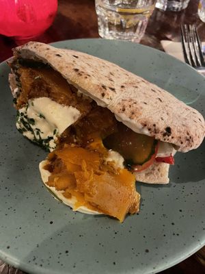 Pita with pumpkin  at de Tulp in Amsterdam