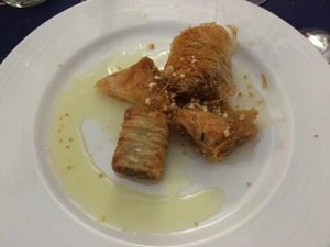 Greek dessert  at Kalamitsi in Alicante