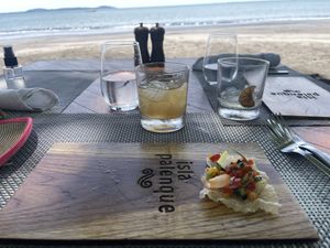 Mai Tai and view  at Isla Palenque Resort in Boca Chica