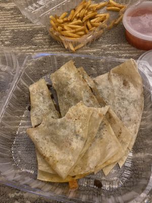 Vegan carne asada quesadilla  at Ranchos Cocina in San Diego