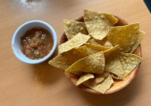 table chips & salsa   at Ranchos Cocina in San Diego
