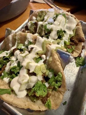 Vegan carne asada tacos - wish this had more flavor   at Ranchos Cocina in San Diego