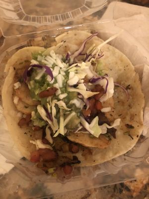 Vegan shrimp taco 10/10 at Ranchos Cocina in San Diego