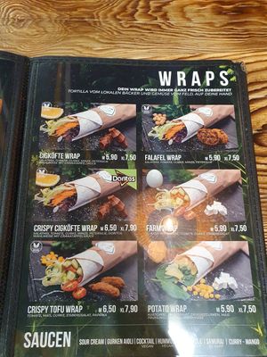 Menu at Vecig in Cologne