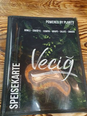 Menu at Vecig in Cologne