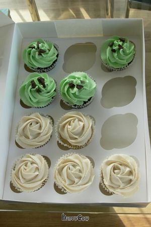 What was left five minutes after our delivery of Choc Mint (top) and Rhubarb Surprise. at Purely Scrumptious in Portsmouth