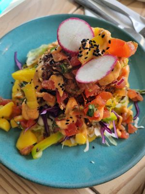 Taco with banana blossom at Cocoloco in Bournemouth