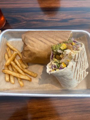 Pictured is the Vegan Wrap with Falafel. It tasted great and I was really happy with the ease to customize and the vegan options.   at Spitz in Billings
