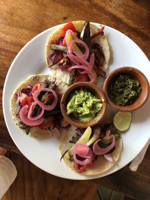 Veggie Tacos  at Mellow Hostel in El Paredon