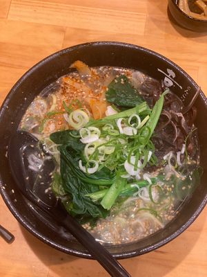 Vegan ramen on the menu  at Yoshiharu in Kyoto