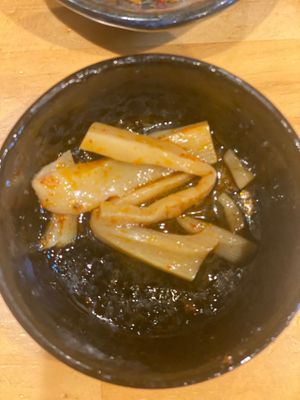 Vegan fermented bamboo shots (no dashi, confirmed)  at Yoshiharu in Kyoto