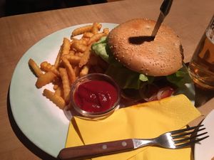 Beyond Meat Burger at Hirschbachstueberl in Lenggries