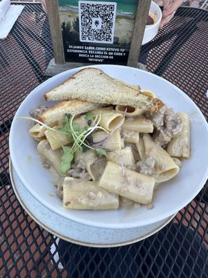 Creamy Garlic Pasta with Impossible Meat #Veganuary at Aguadilla Rooftop Experience in Aguada