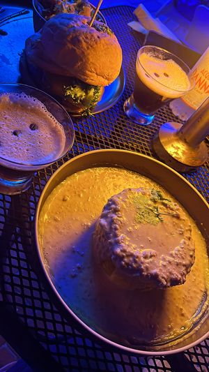 Vegetarian Mofongo with impossible meat and veggie burger   at Aguadilla Rooftop Experience in Aguada