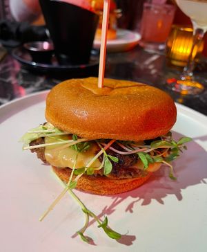 vegan burger   at Bun & Patti in San Diego