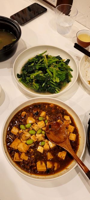 Mapo Tofu & Mixed Veg at Saijiki - 咲璽季 in Osaka