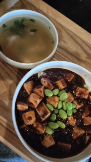 Mapo Tofu and soup at Saijiki - 咲璽季 in Osaka