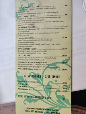  at Jaipur Indian Restaurant in Marbella