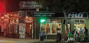 Front at night #Veganuary at Pokez in San Diego