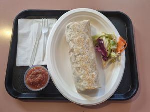 Vegan burrito at Pokez in San Diego