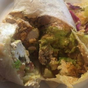 tofu burrito at Pokez in San Diego