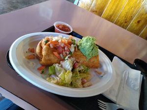 Chimmichanga at Pokez in San Diego