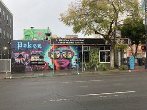 From the street  at Pokez in San Diego