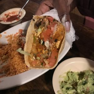 Tofu, potato, and mushroom taco at Pokez in San Diego