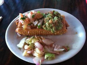 Chimichanga made vegan at Pokez in San Diego