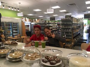 Our kids, vegan from birth, enjoying breakfast for the third day in a row:) at Bay Naturals in Myrtle Beach
