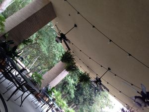 Outside seating at Bay Naturals in Myrtle Beach