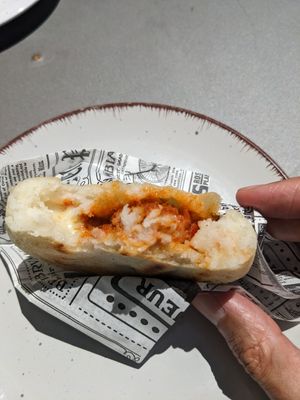 Arepa Sobresada at Rúkula Vegan Food in Malaga