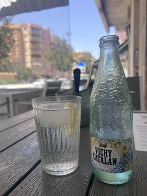 El Vichy water 🙏🏻  at Rúkula Vegan Food in Malaga