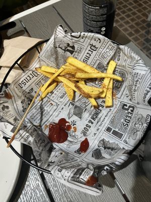 The entire portion of chips!  at Rúkula Vegan Food in Malaga