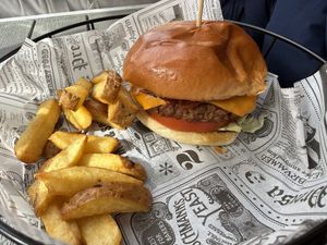 BBQ Hamburger  at Rúkula Vegan Food in Malaga