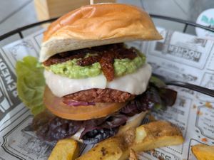 Tehuacan Burger at Rúkula Vegan Food in Malaga