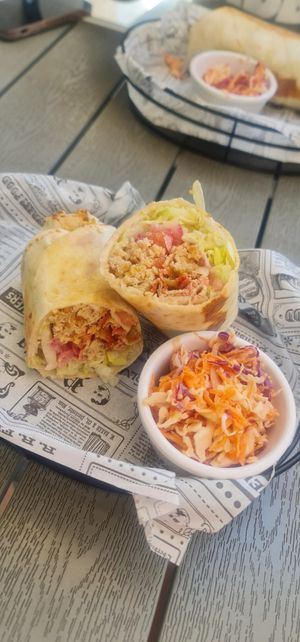 Chicken and bacon caesar burrito at Rúkula Vegan Food in Malaga