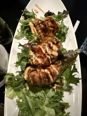 Stuffed mushrooms (I already had ate 3)  at Kiko Japanese Cuisine in Winter Springs