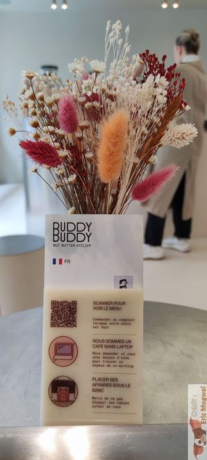 Instructions at Buddy Buddy in Paris