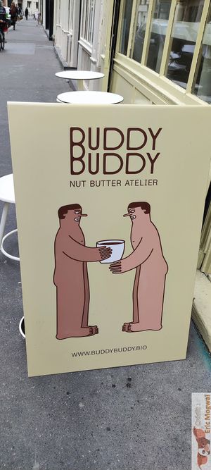 Logo at Buddy Buddy in Paris