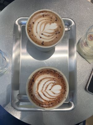 Praline mocha and chocolate   at Buddy Buddy in Paris